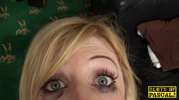 A Filthy Little Cumdump Gets Her Ass Beat While Choking On Cock