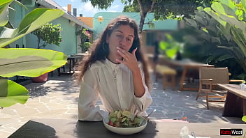 Cafe Cumwalk: Slurping Down A Load Before My Meal