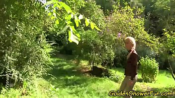 Filthy Piss Whore Gets Raw Dogged In The Open Air