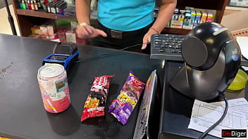 Public Supermarket Cumwalk – Outdoor Facial Blowjob Fetish