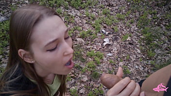 Wild Nympho In The Woods Took My Load Down Her Throat