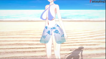 Get Lost In A Raw, Explicit Beachside Fantasy With Rem From Re: Zero, A Full Pov Experience That Leaves Nothing To The Imagination.