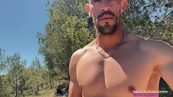 Bareback Trailside Stroker With A Massive Hard-on