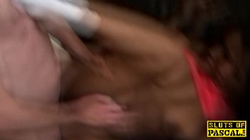 Ebony British Submissive Gets Her Throat Savagely Pounded