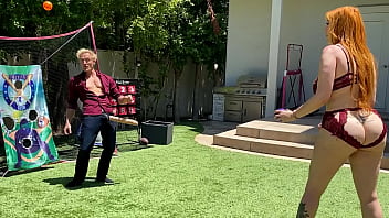 Big Booty Ginger Mommy Bounces On Her Step Son’s Massive White Cock