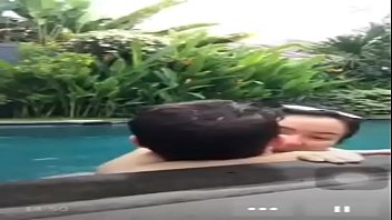 Wet And Wild Indonesian Poolside Live Sex Show