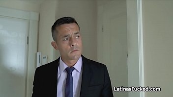 Brazilian Maid Deepthroats Cock While Bouncing On A Massive Dildo