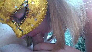 Russian Beauty On Her Knees, Swallowing My Load After A Mind-blowing Blowjob