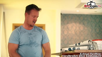 German Plump Blonde With A Massive Ass And Natural Tits Fucks A Younger Man