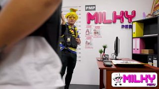 Milky Peru’s Busty Babe Fucks Her Way Out Of Trouble With A Cop On New Year’s Eve