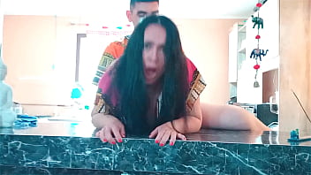 Sizzling Indian Stepmother Seduces Her Stepson In The Kitchen