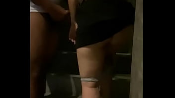 Fucking My Student Girlfriend On The Dorm Fire Escape, Cumming In Her Mouth