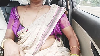 Long Drive With My Big Boobed Indian Aunty In A Saree, Fucking Her Deep While She Moans Dirty Telugu Words For Her Son-in-law.