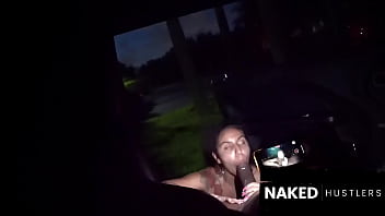 Naughty Latina Amateur Gets Nasty With Her Fake Uber Driver In A Public Parking Lot
