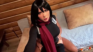 Mikasa’s Raw Anal Pov: Cosplay Slut Takes It Rough And Swallows Every Drop