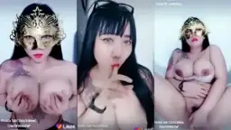 Indry Hoy Menggoda Dengan Dildo Dan Meremas Payudara Di Likee