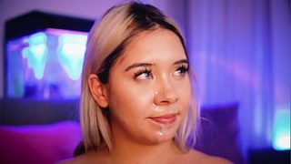 Gorgeous Blonde Bombshell Deepthroats Her Buddy’s Thick Shaft On Camera, Taking A Massive Facial Cream Pie