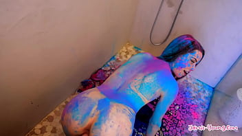 Athenian Lust Unleashed: A Wild, Color-splashed Shower Fuck Fest