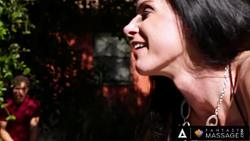 Sultry Milf India Summer Teases With A Sensual Massage, Then Devours A Cock Through A Glory Hole