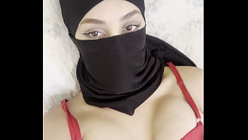 Arab Hijab Girl In Niqab Slowly Reveals Her Plump, Luscious Breasts