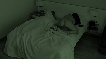 Naughty Wife Pleasures Herself To Porn Beside Sleeping Husband, Nearly Gets Busted!