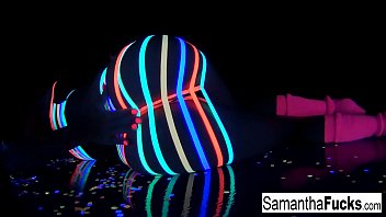 Samantha Saint’s Glowing Solo: A Black Light Ecstasy