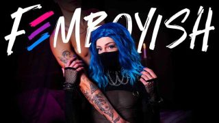 Goth Femboy Bertopeng Melompati Kontol Besar Yang Menggoda