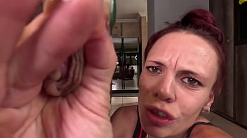 Cuckold’s View: Slut Humiliates Her Fag Boyfriend With A Facial