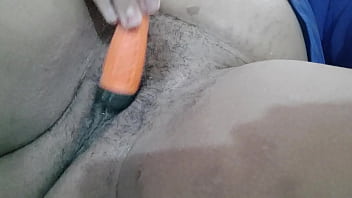 Ebony Babe Drills Her Tight Hole With A Screwdriver