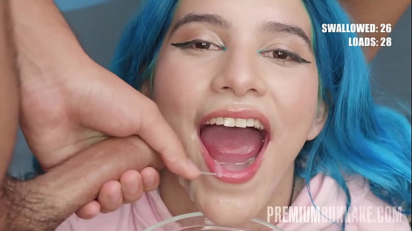 Min Galilea Gulps Down 64 Massive Loads In A Mouth-drenching Bukkake Spectacle