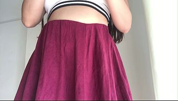 Otaku Chick Deepthroating A Dildo, Busty White Girl With Huge Tits And Swollen Nipples