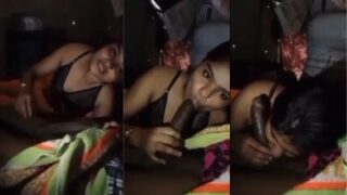 Gadis Desa Memberikan Blowjob Gaya India Pada Pria Berpenis Besar