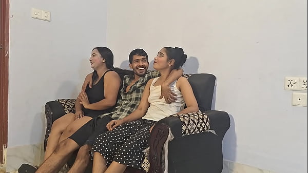 Desi Threesome: Two Bengali Sluts Gagging On Bbc For A Deep Throat Cum Feast