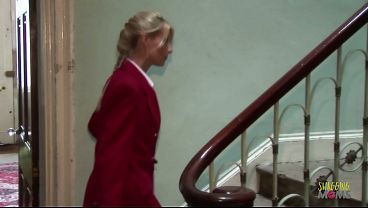 Horny Blonde Boss Bends Over For A Rough Double Anal Filling From Her Staff