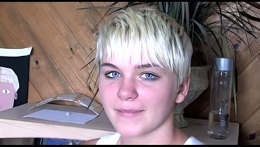 Blonde Babe Gobbling A Massive Monster