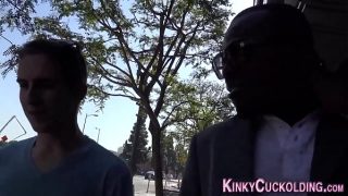 Blonde Bombshell Gets Stretched By Big Black Dicks