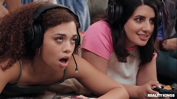 Gamer Girls Get Gangbanged In Hardcore Co-op Action