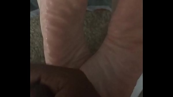 Cumming All Over Those Experienced, Wrinkled Feet