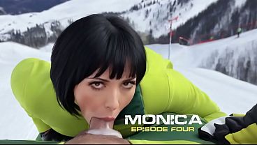 Monica’s Icy Deepthroat Climax: Swallowing Every Last Drop In The Freezing Finale.