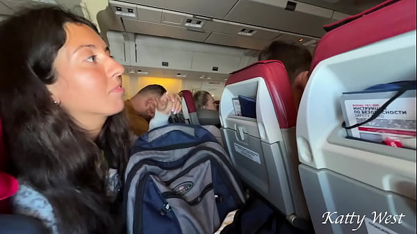 Daring Mile-high Mouth Action: A Risky Public Blowjob On A Plane