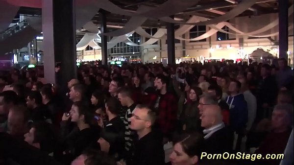Naked Sapphic Spectacle On A Public Platform