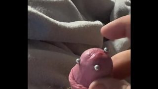 Solo Bdsm Man’s Massive Piercing Unleashes A Huge First Cumshot
