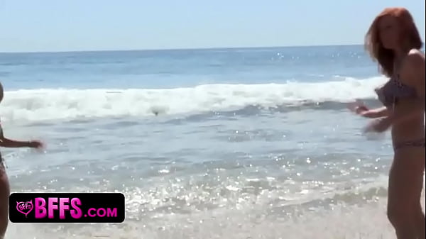 Surfer Babes Get Wet And Wild With The Beach Hunk