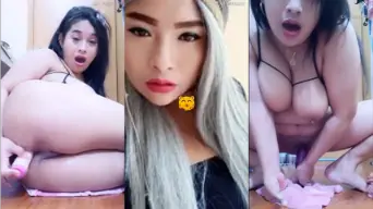 Tante Kesepian Menggila, Mengocok Memek Basah Dengan Dildo Ganas