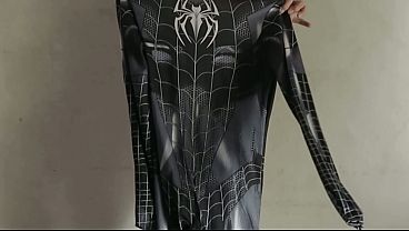 Fucking A Cosplay Spider-girl In Tight Black Suit, Creampie Her Dripping Wet Pussy Over And Over – Hot New Indonesian Porn