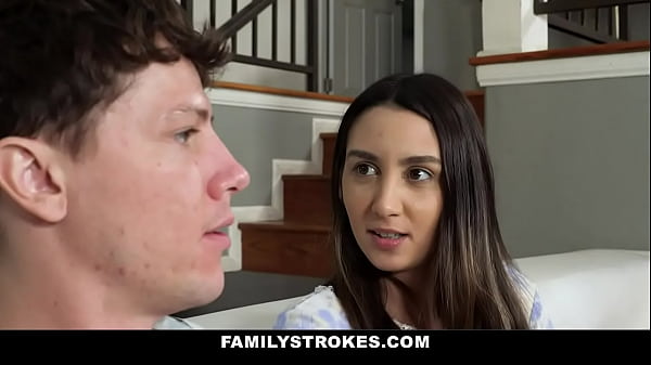 Petite Teen Gets Railed By Her Stepdad As Busty Stepmom Watches