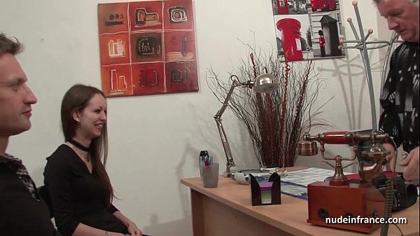 Skinny French Brunette In Stockings Gets Amateur Anal On The Casting Couch
