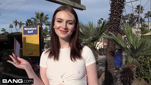 Naughty Teen Maya Kendrick Flashes Her Hairy Pussy On A Playful Mini-golf Outing