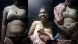 Watch A Timid Big-chested Woman Get Naked During A Steamy Video Call