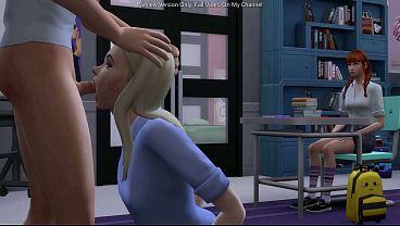 Petite Student Dominates His Seductive Instructor Before The Entire Class – Sims 4 3d Hentai